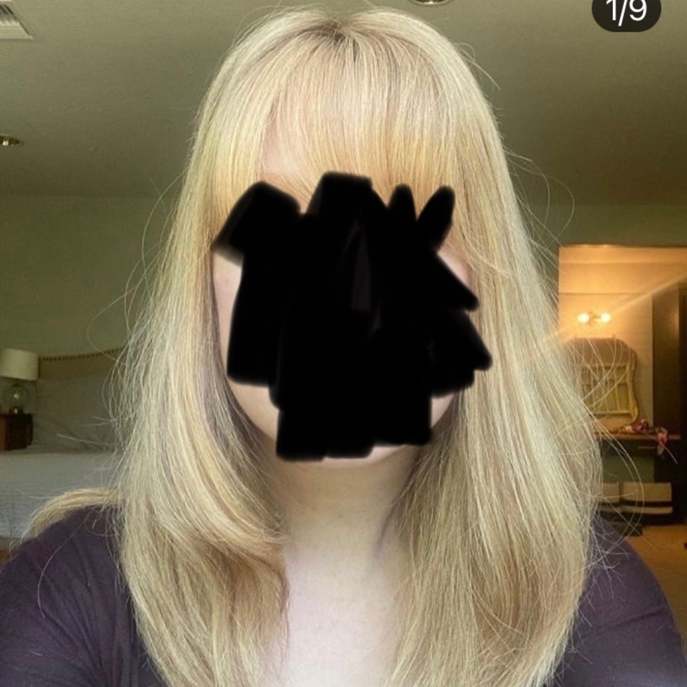 Follea Rene Human Hair Wig (XS) -Crème Brûlée color (14-17 inches) - barely worn